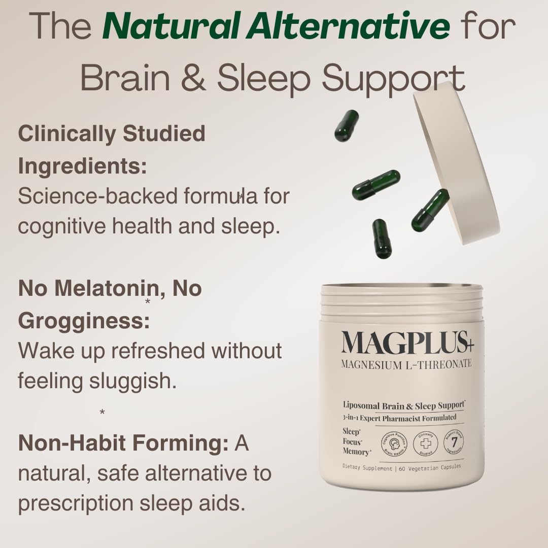 MAGPLUS+ 7-in-1 Liposomal Magnesium L-Threonate Supplement