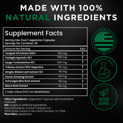 TESTPLUS+ 8-in-1 Testosterone Supplement for Men