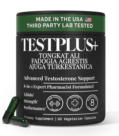 TESTPLUS+ 8-in-1 Testosterone Supplement for Men